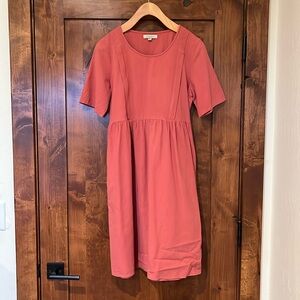 Polagram rust nursing friendly dress